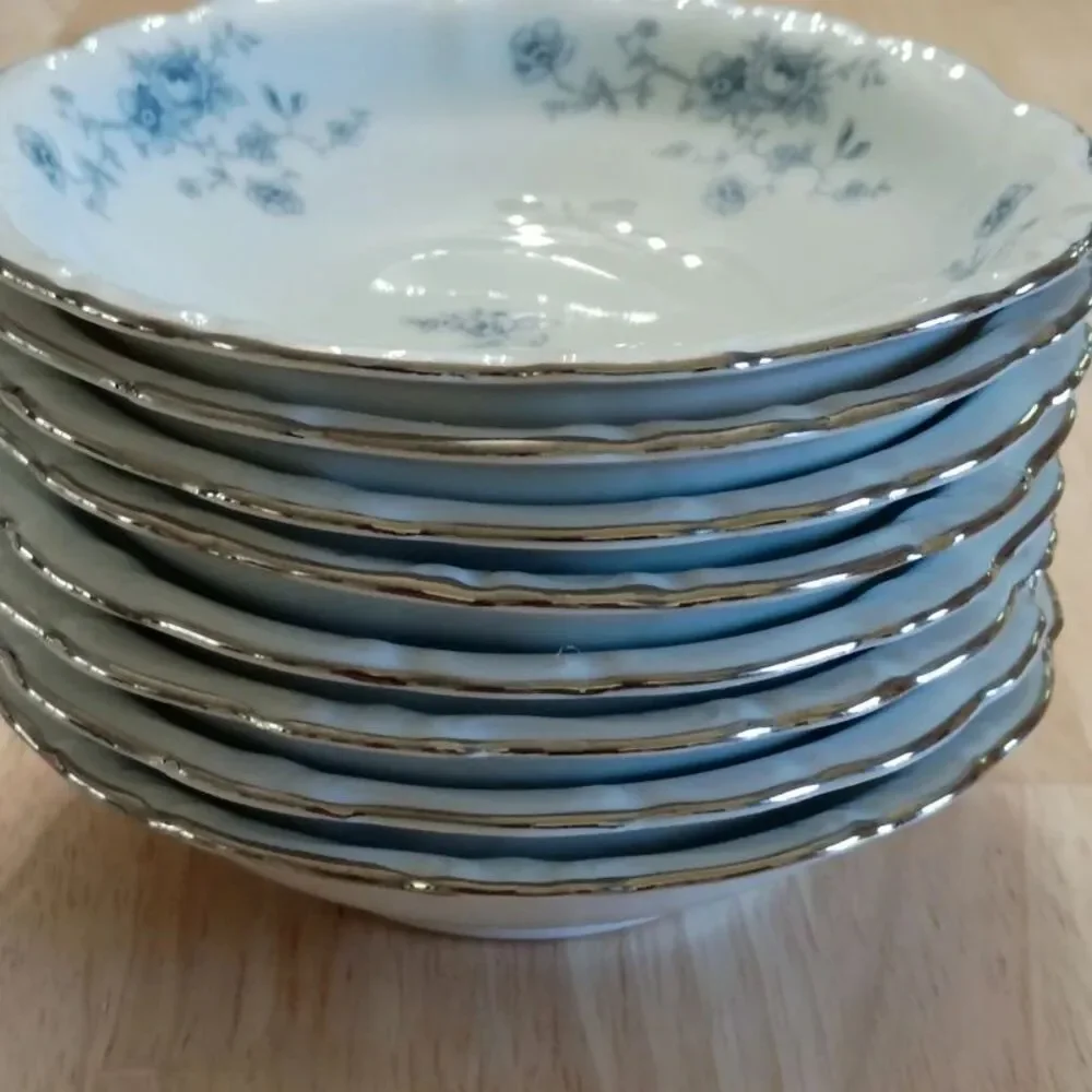 Vintage Johann Haviland Bavaria Germany Set of 9 - 5 Inch Dessert Bowls